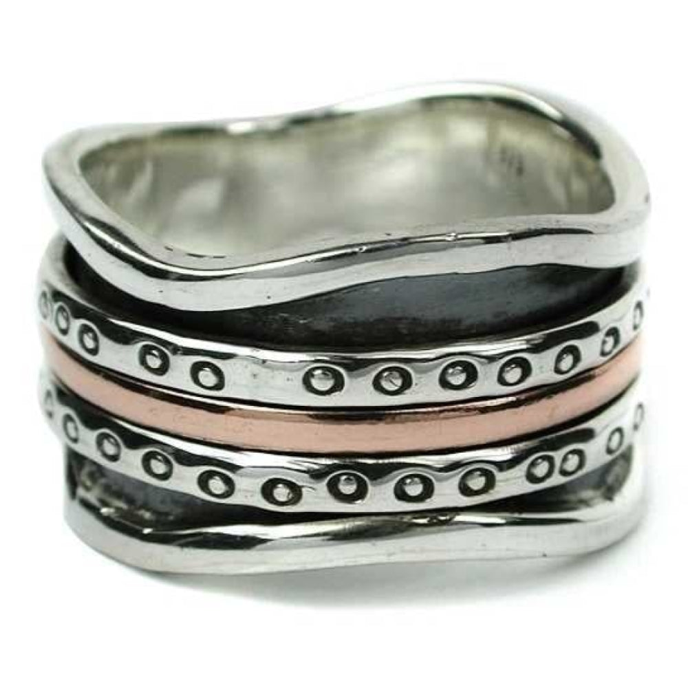 Wavy Spinning Ring/3 Bands