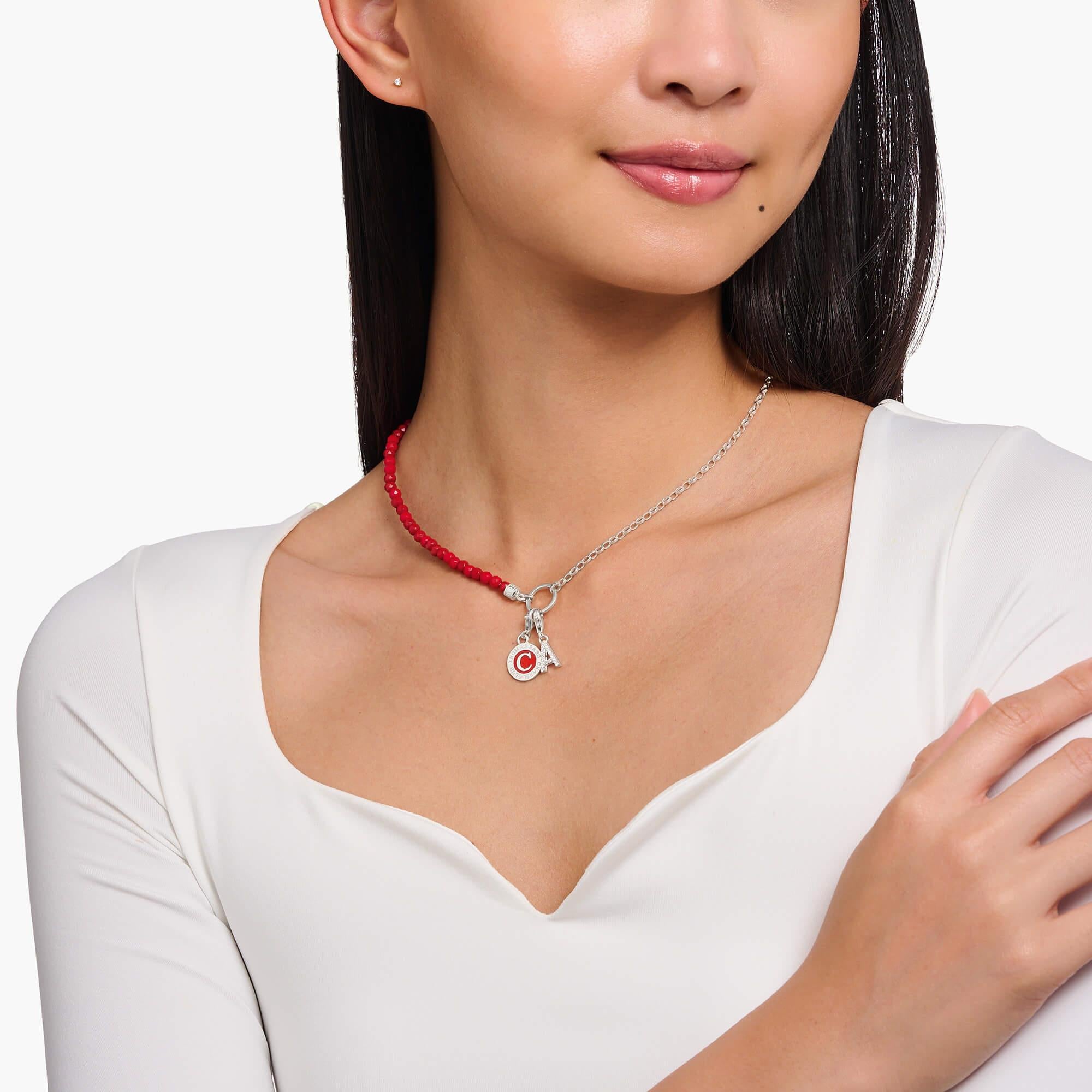 Sparkling letter A Charm Pendant