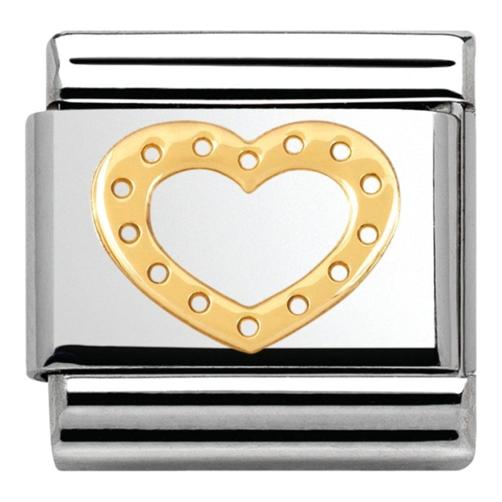 Classic Gold Dot Heart Link