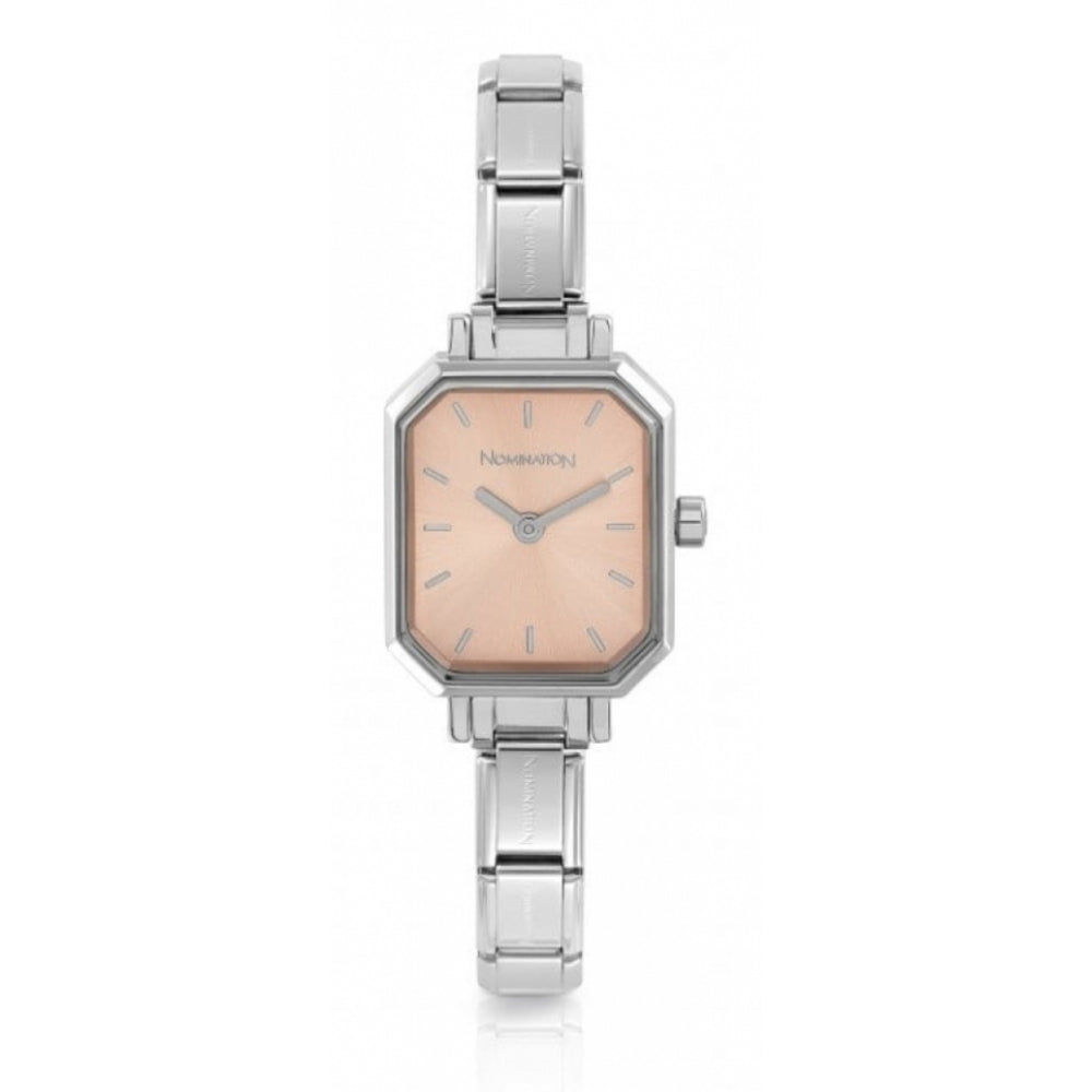 Rectangle Composable Classic Watch Pink