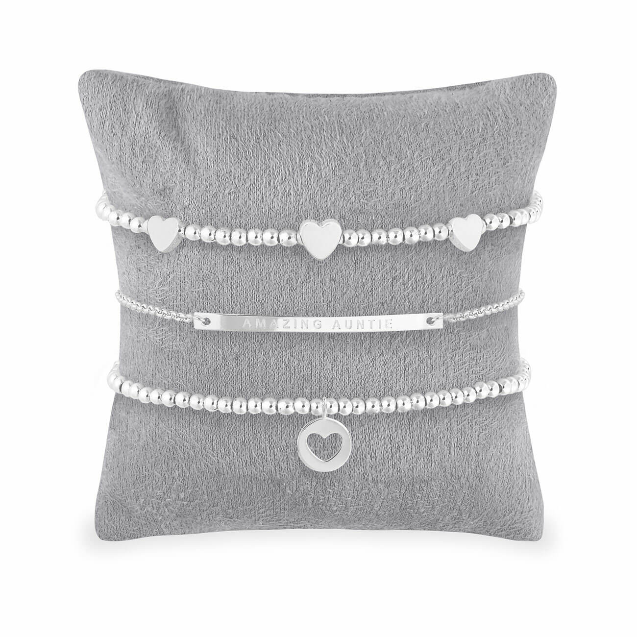 Occasion Gift Box -Amazing Auntie -Silver Bracelets