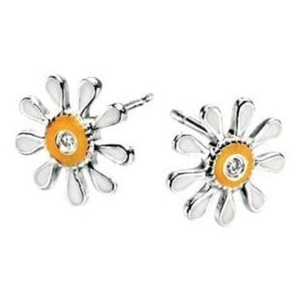 Sterling Silver Daisy Design Earrings