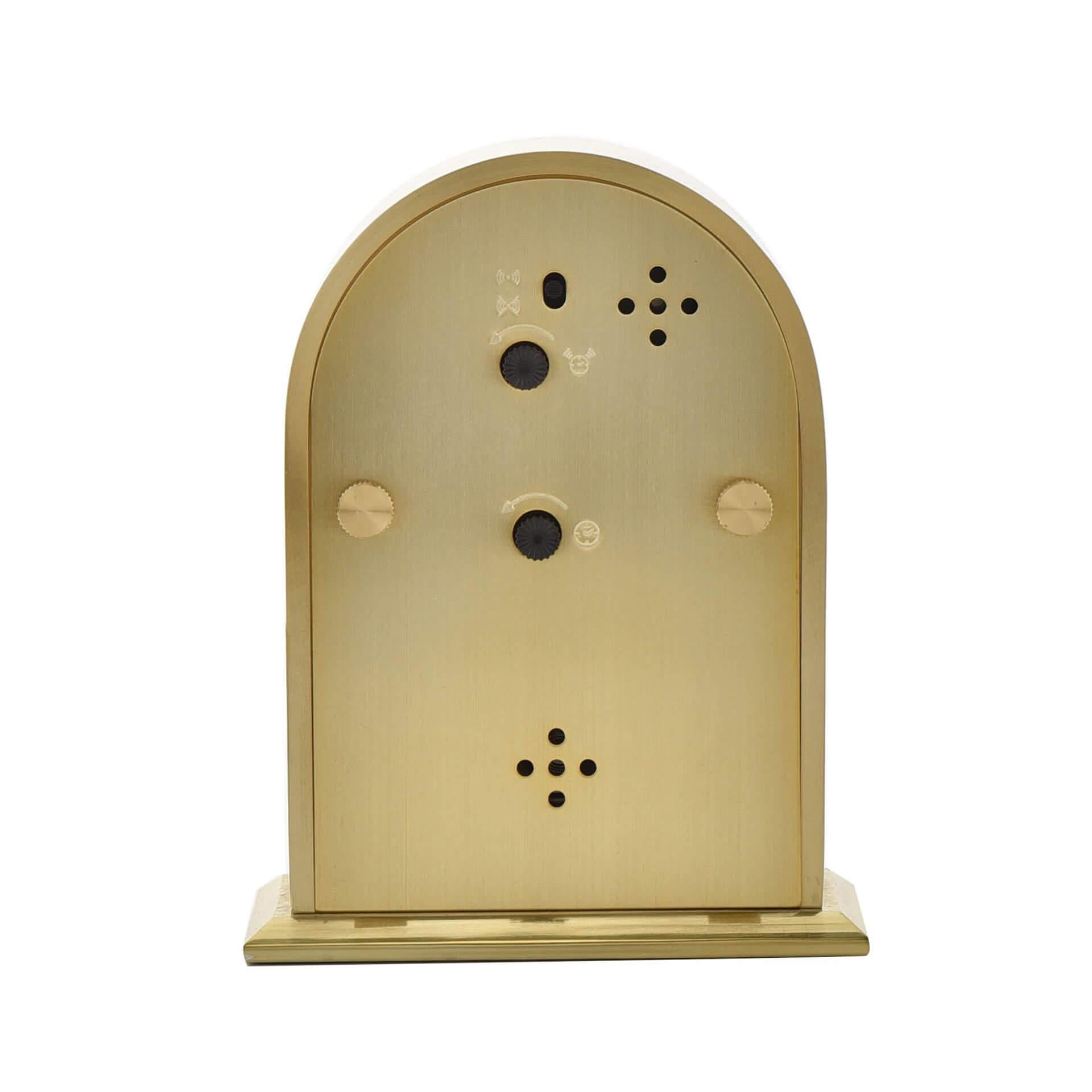 Arched Mantel Clock Gold Aluminium Case