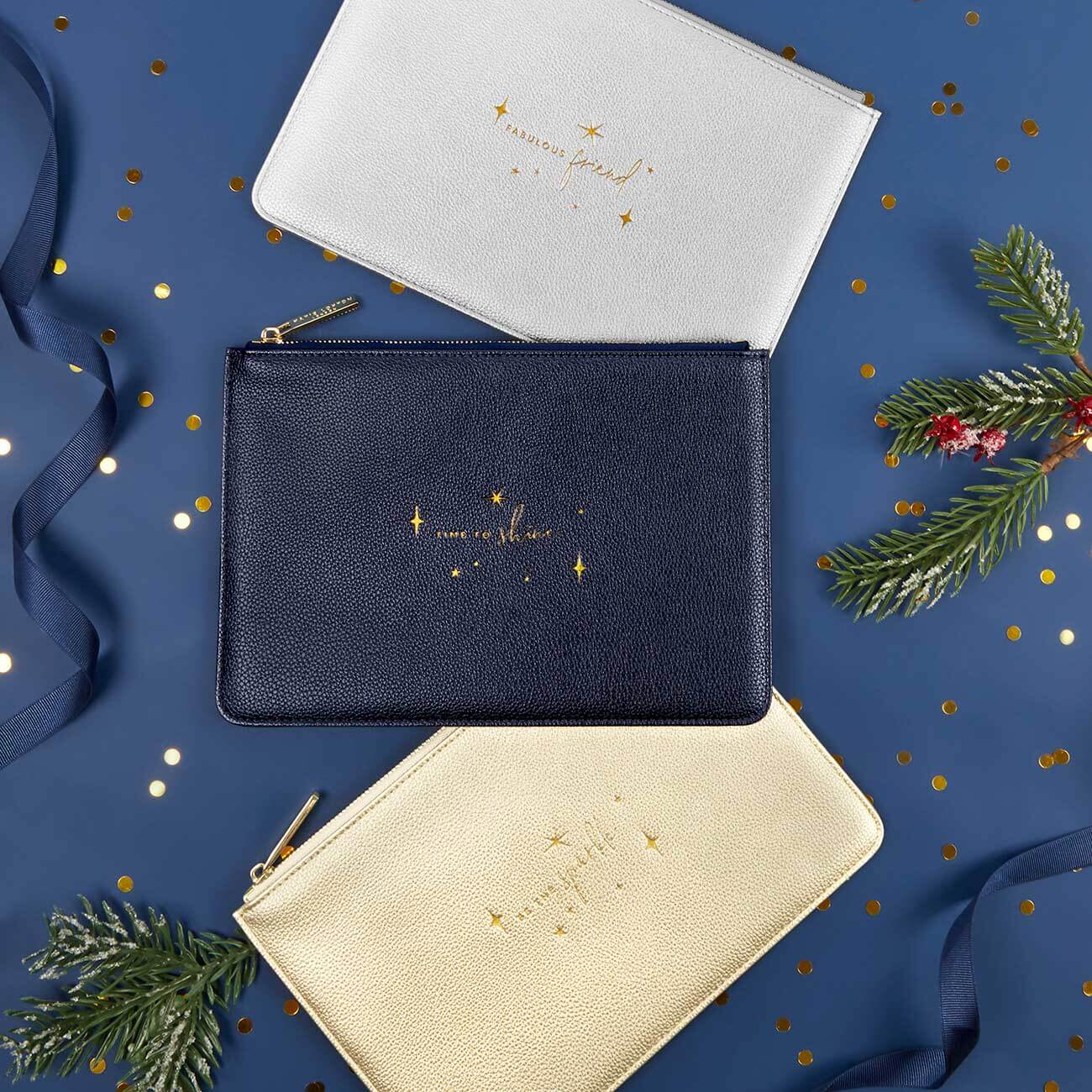 Perfect Pouch | Time To Shine | Metallic Navy