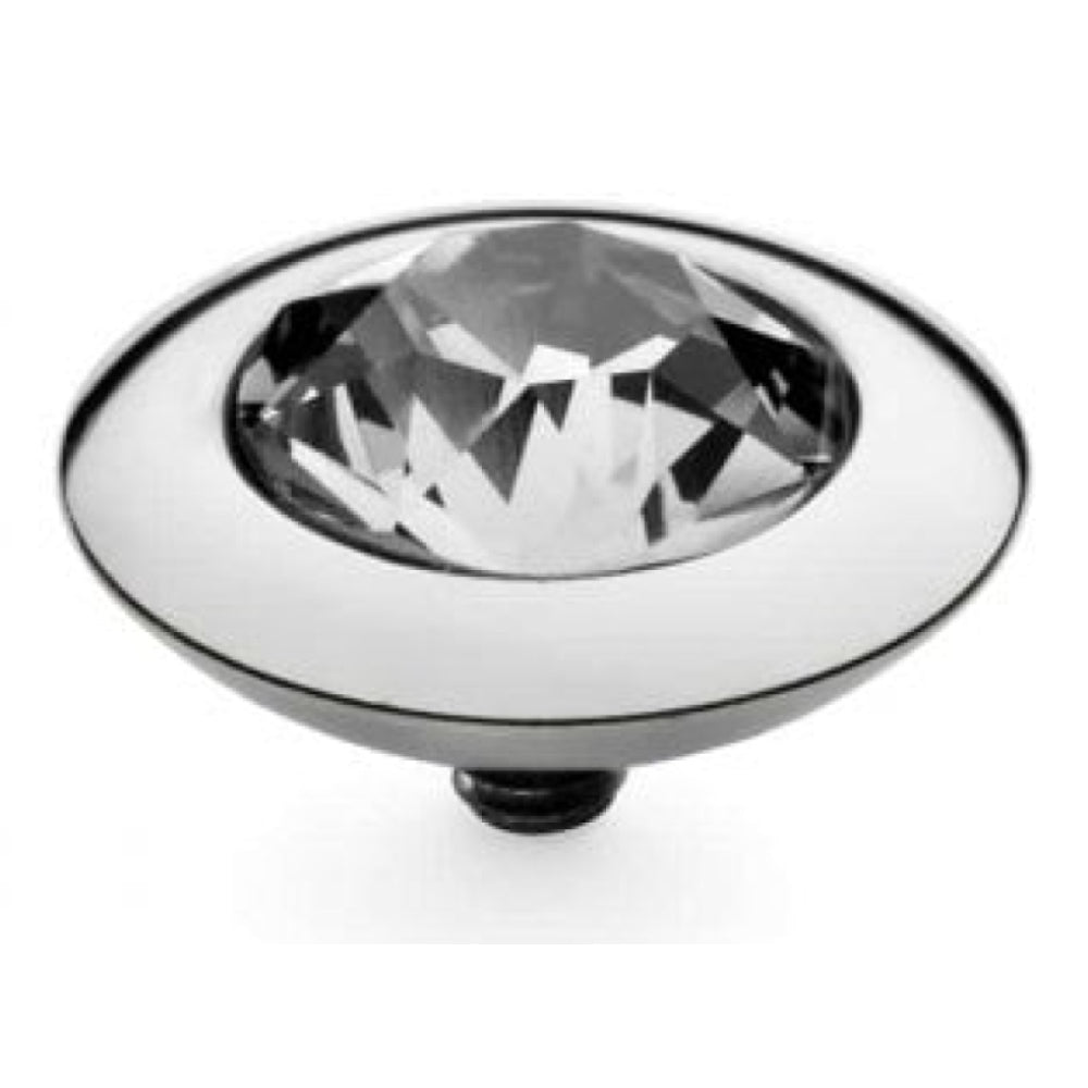 Famosa Silver 13mm Tondo Ring Top Crystal