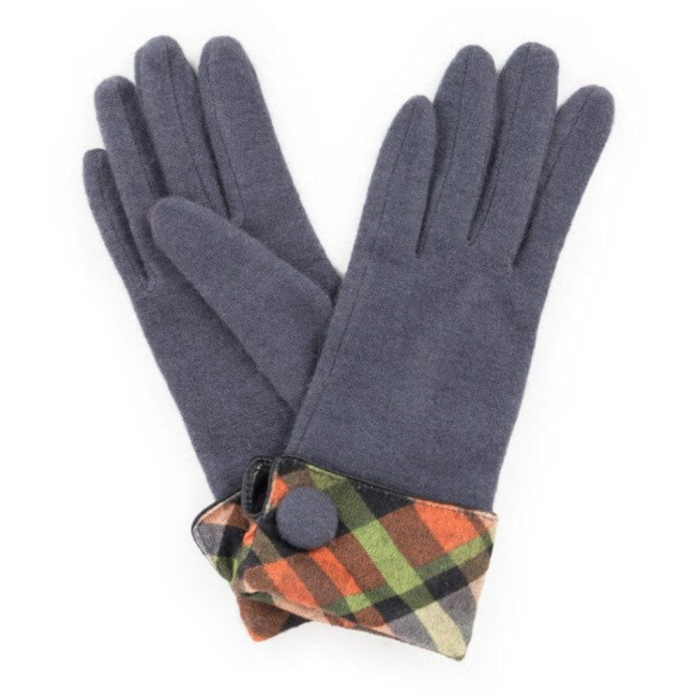 Heather Wool Gloves In Charcoal