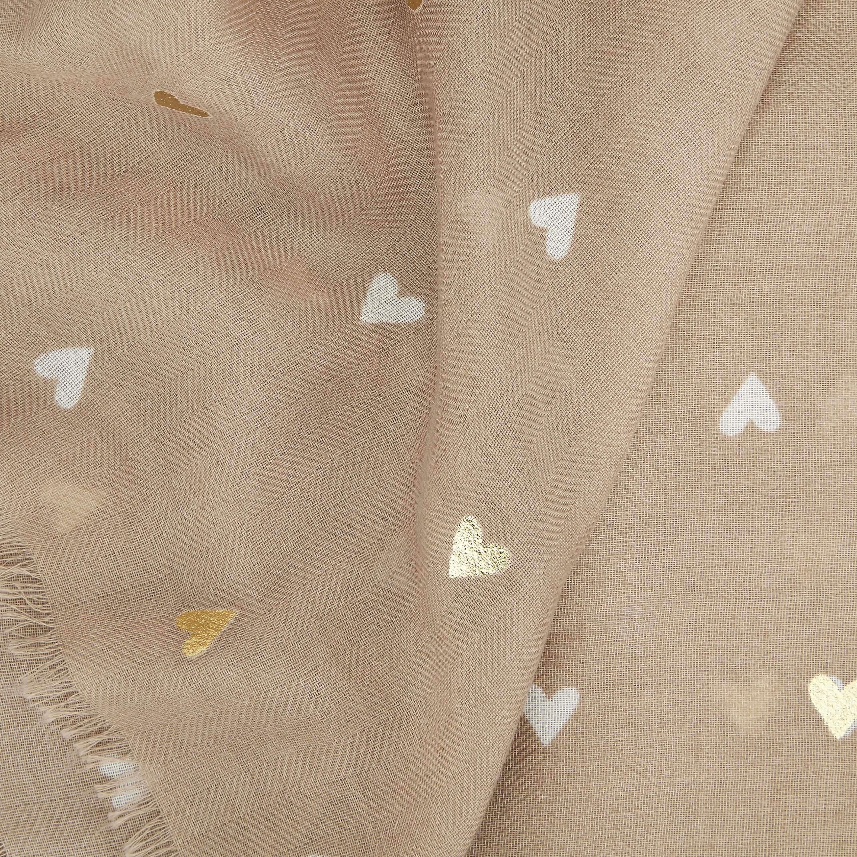 Small Heart | Taupe/ White/ Gold | 184 X 86cm