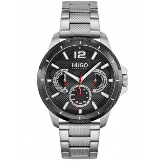 SPORT Black Dial & Stainless Steel Bracelet Gents Watch