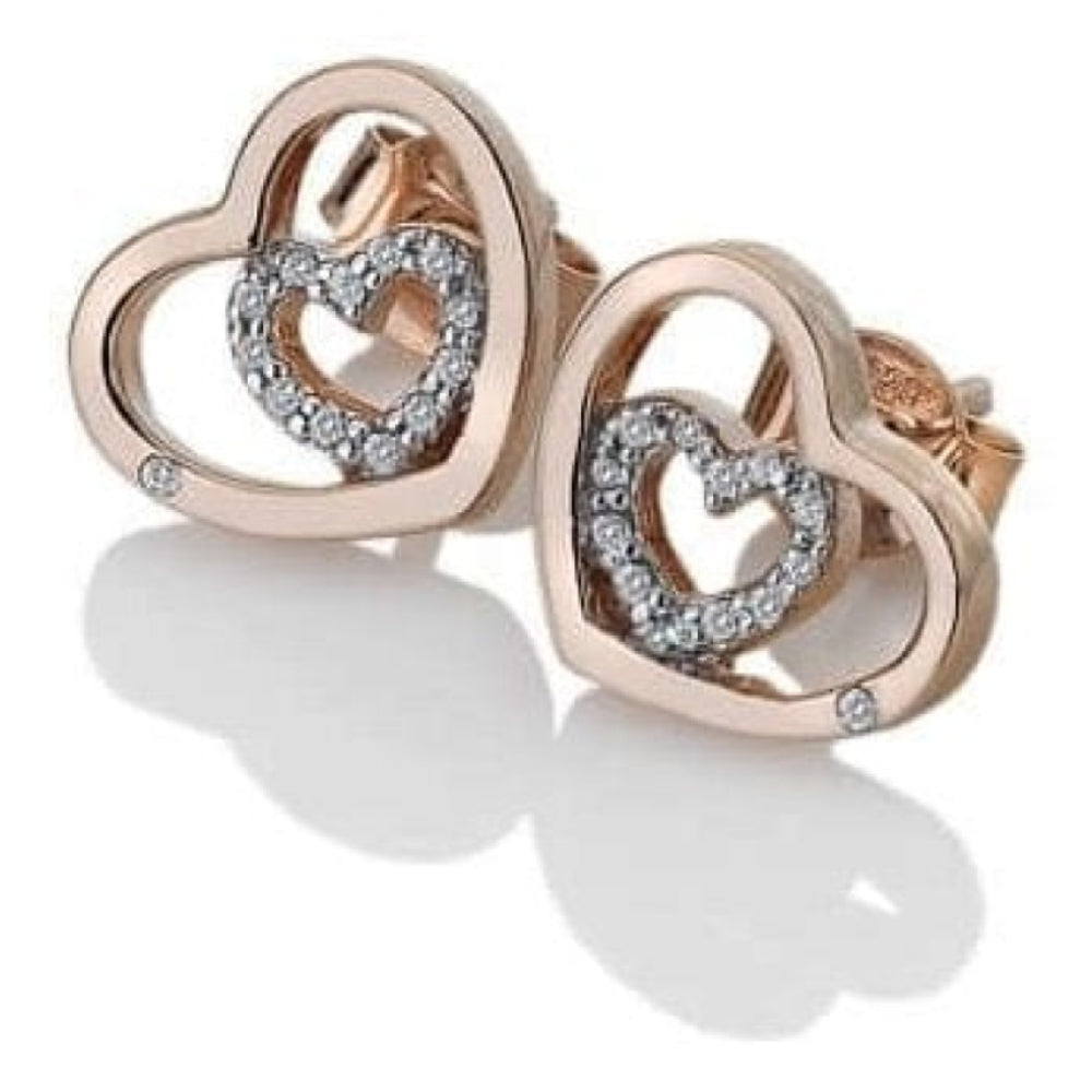 Rose Gold Plated Adorable Encased Earrings