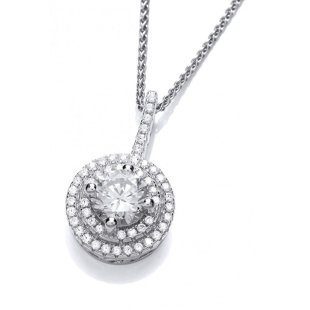 CZ Round Porthole Pendant & Chain