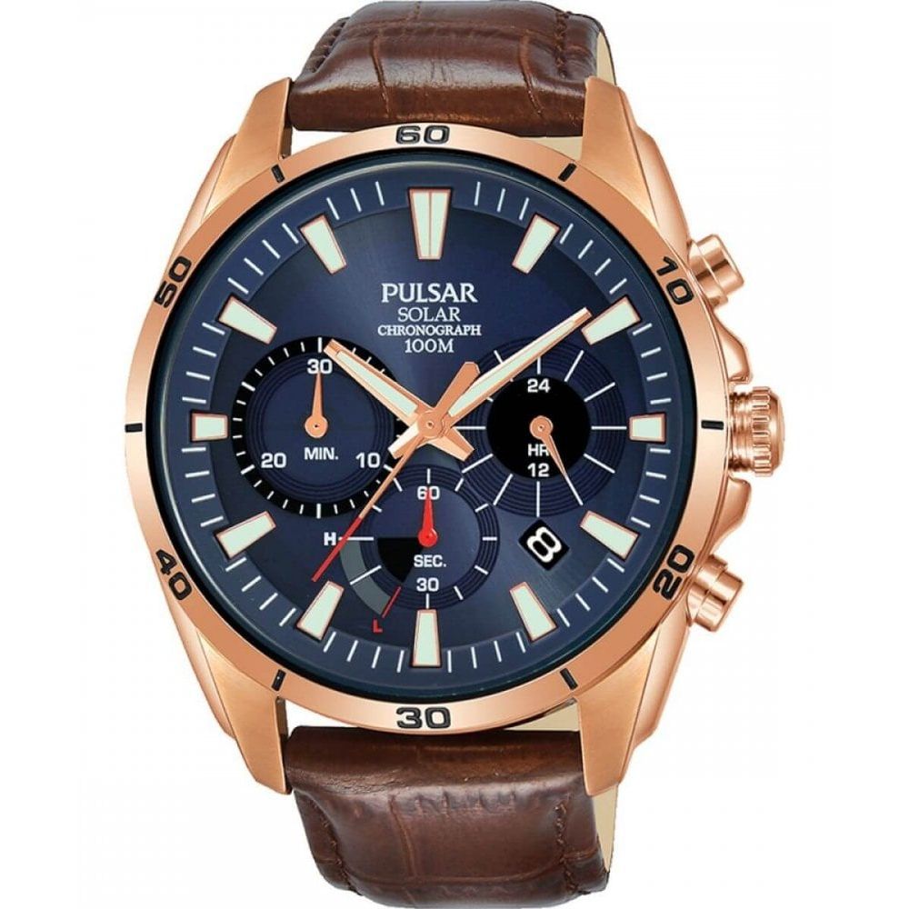Gents Solar Powered Chronograph Watch