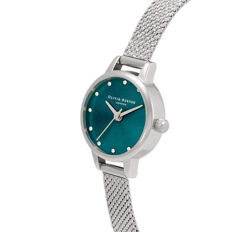 Classics Teal & Silver Mesh Watch