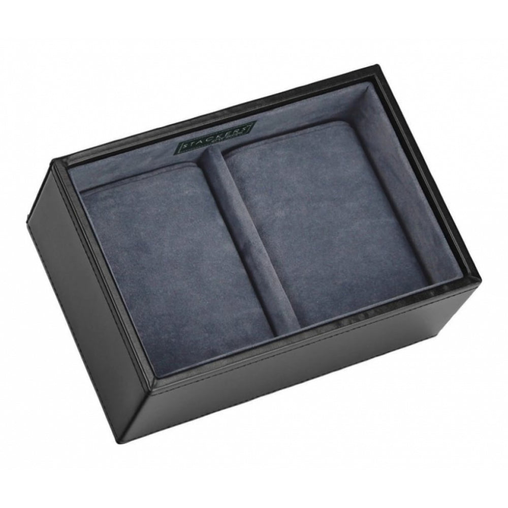 Men's Mini Black and Velvet 4 Watch Stacker