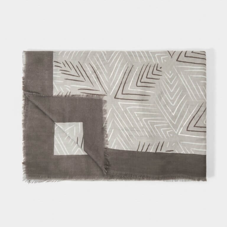 Geometric Star Scarf | Grey/Silver