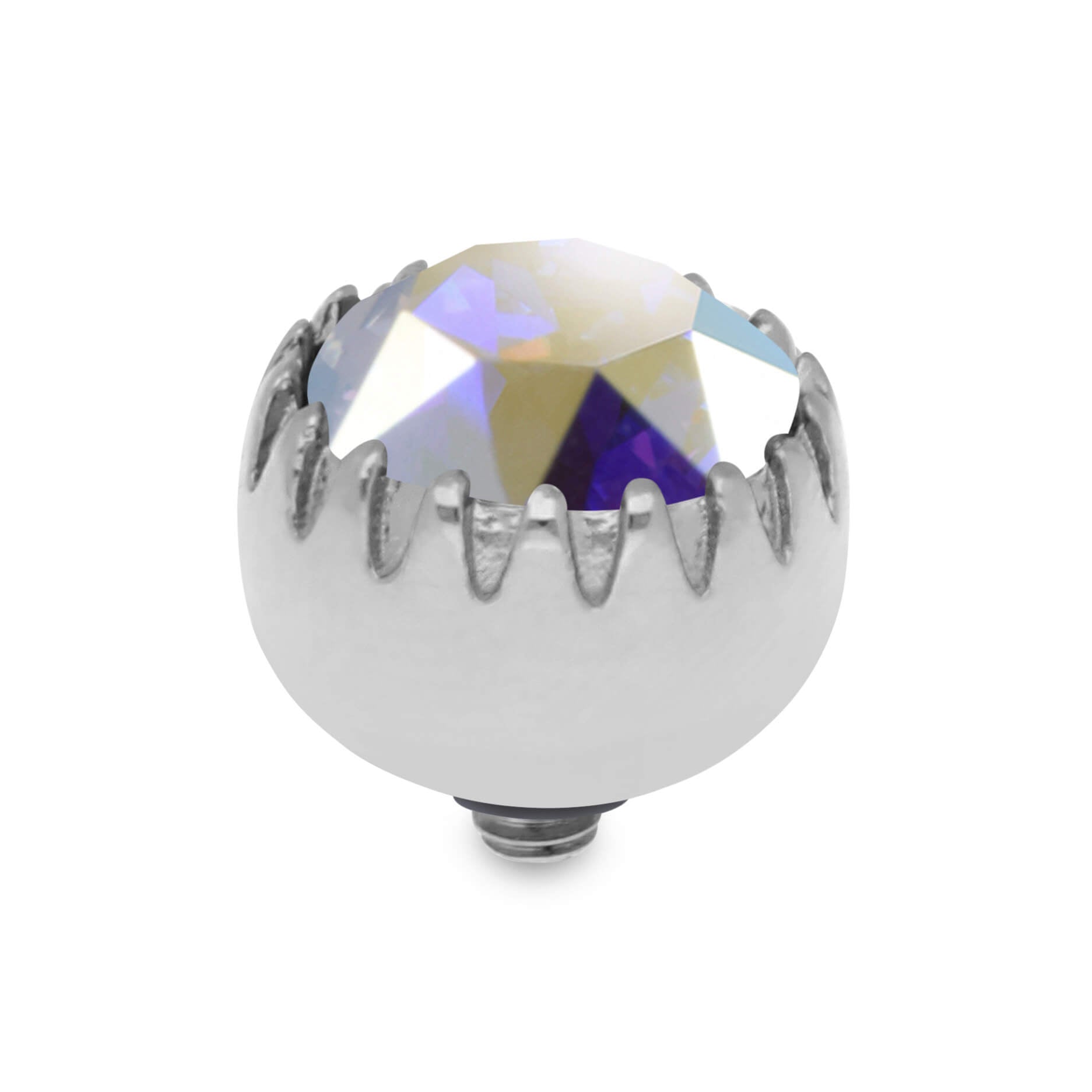 London Big S/P 10.5mm Crystal Aurora Boreale Top