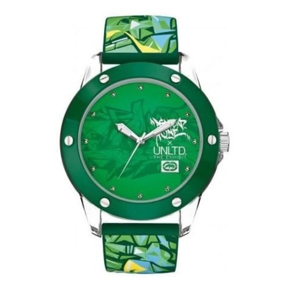 The Tran ASKEW ONE Green Silicone Strap Watch