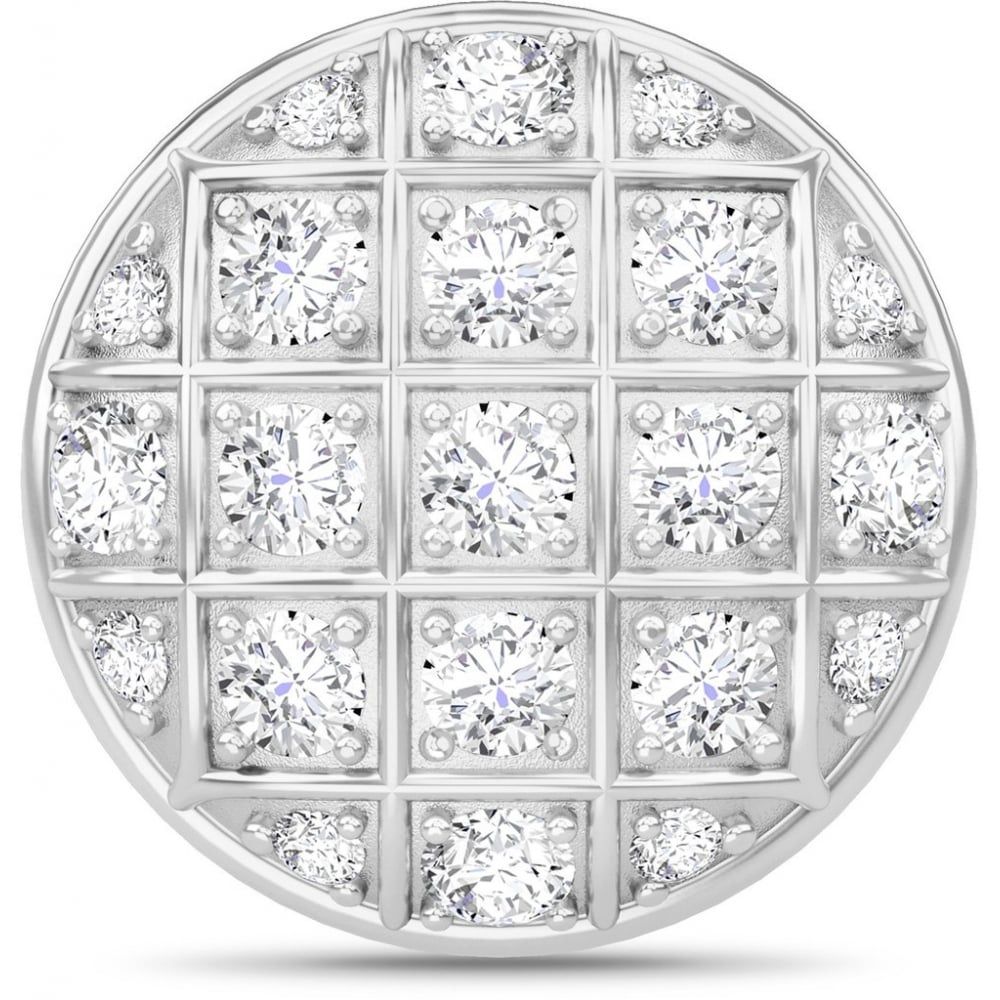 White Prosper Dome Silver Charm