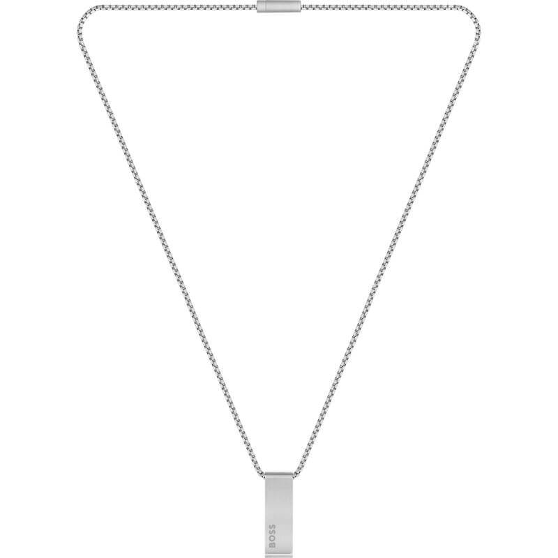 Stainless Steel Dog Tag Style Pendant Necklace