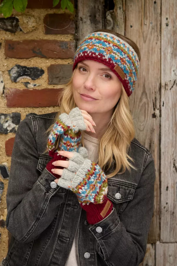 Iona Glove/ Mitts Burgundy