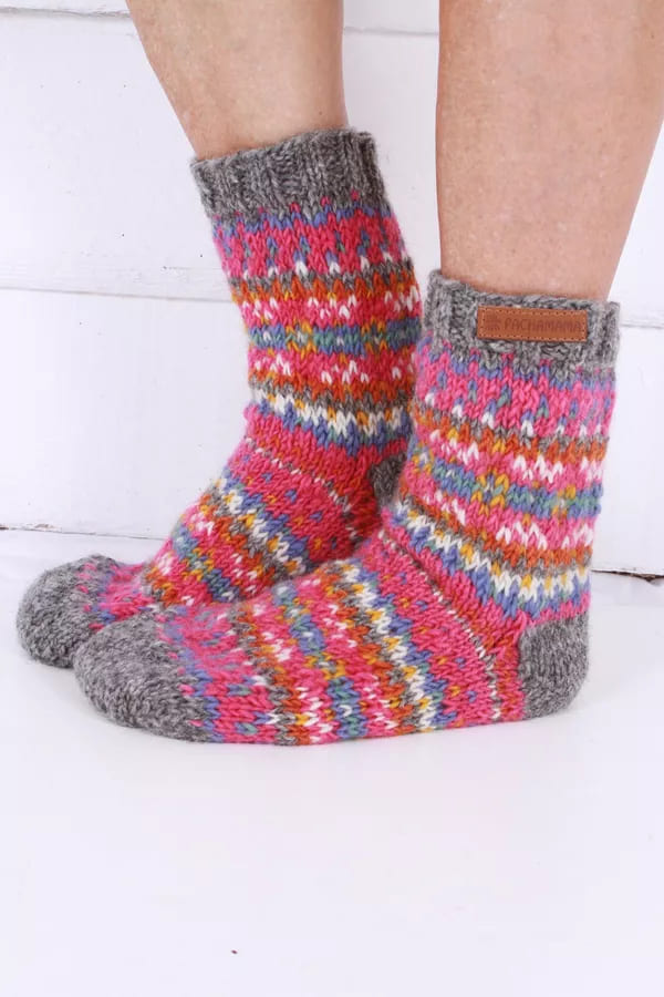 Iona Sofa Socks Pink