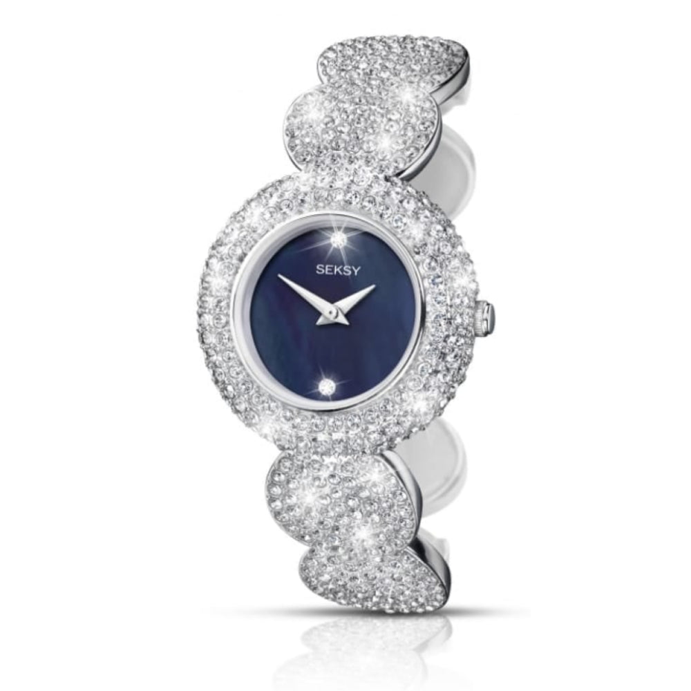 Ladies' Circular Linked Watch With Swarovski Crystals