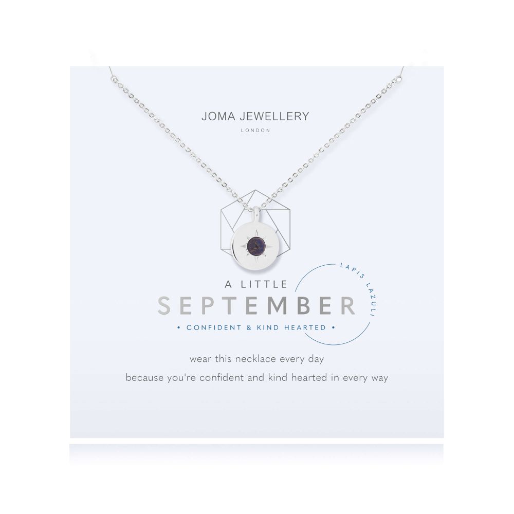 Birthstone A Little Necklace | September Lapis Lazuli | Silver | Necklace | 46cm + 5cm Extender