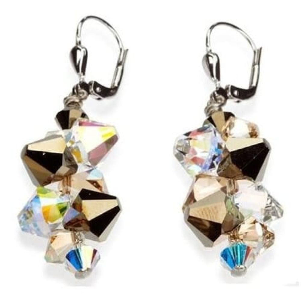 Ladies Swarovski Drop Bead Earrings