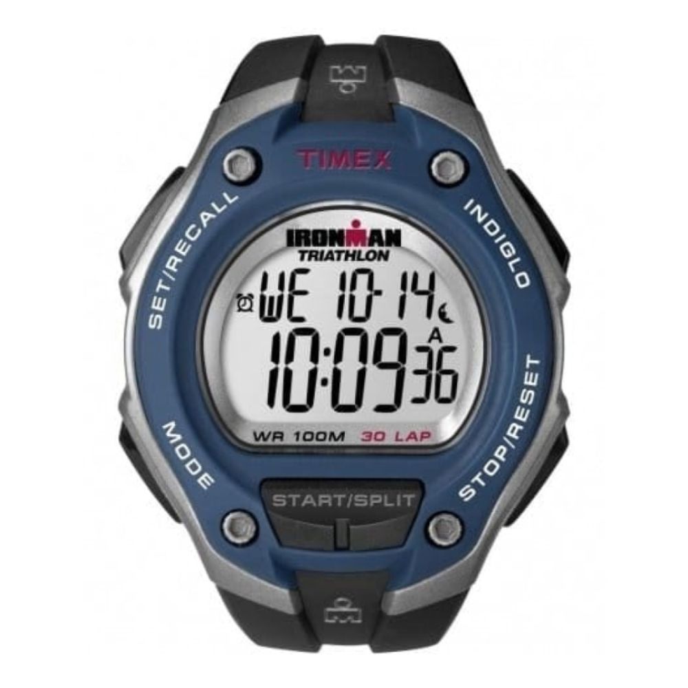 Gents Blue & Grey Rubber 30 Lap Digital Watch