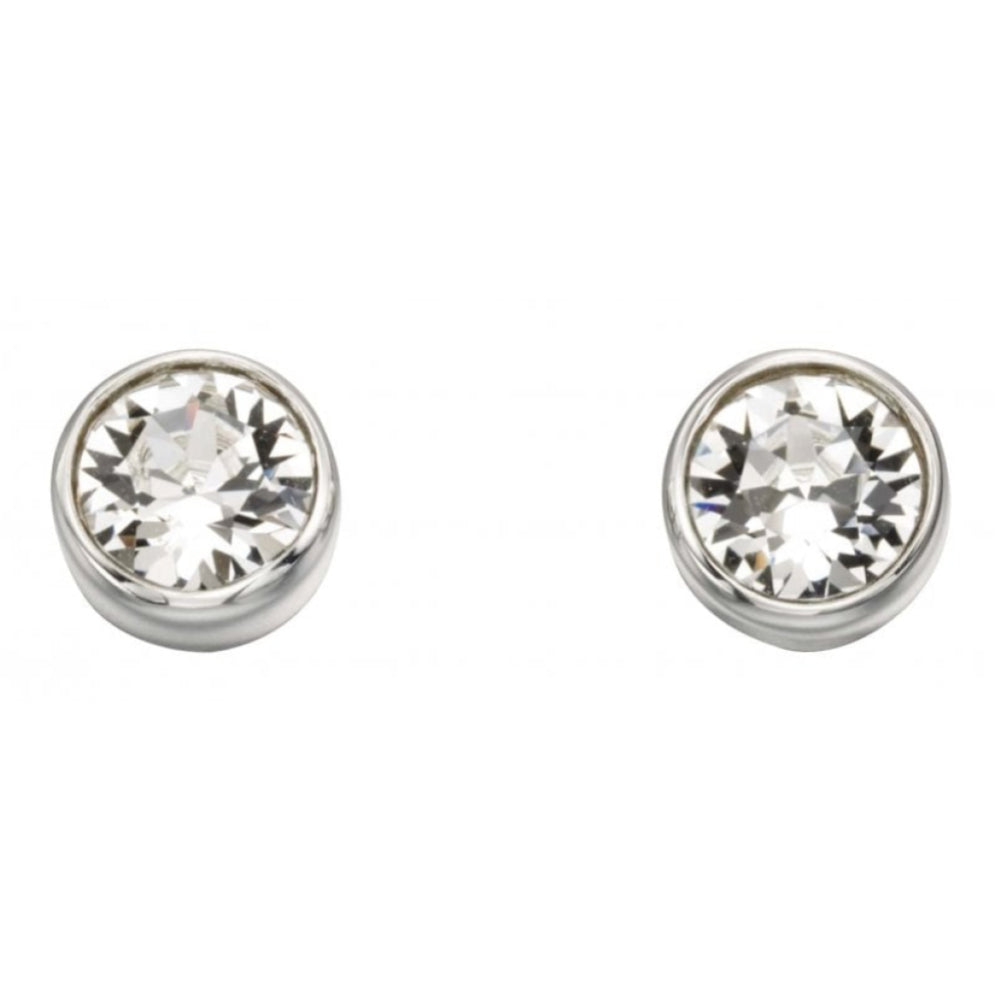April Birth Stone Sterling Silver Earring