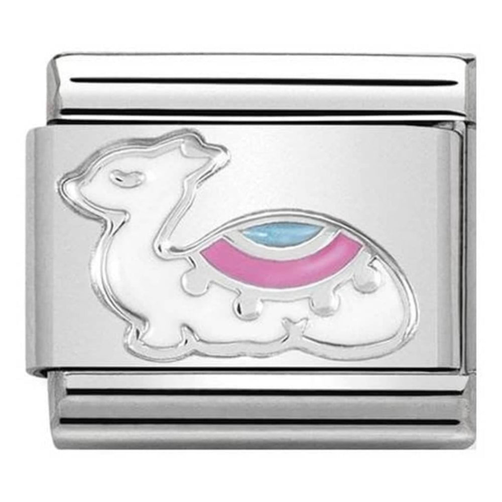 Classic Symbols in Steel, Enamel & 925 Silver Llama Link