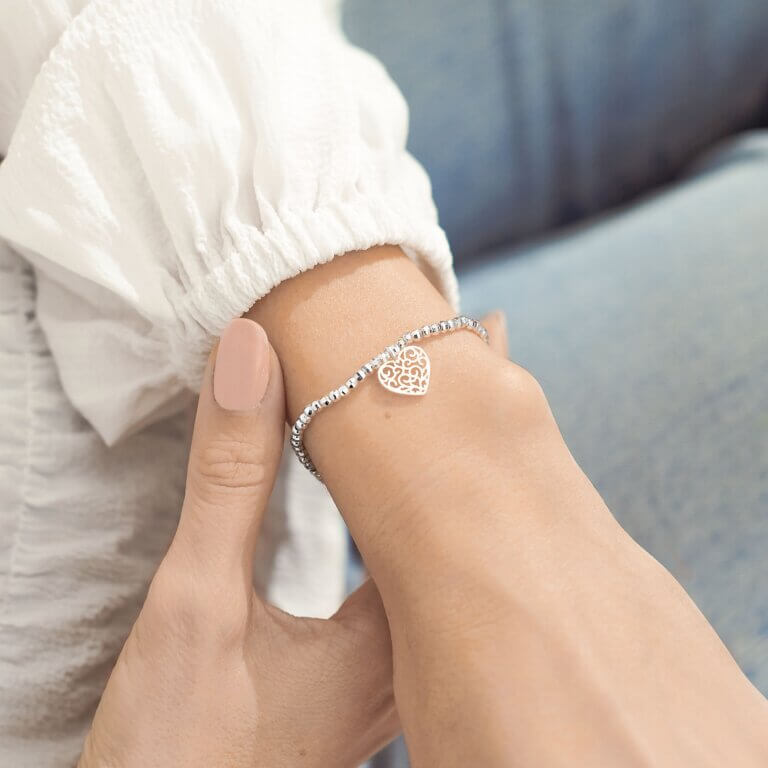 Faceted A Little | Lovely Grandma | Silver | Bracelet | 17.5cm Stretch