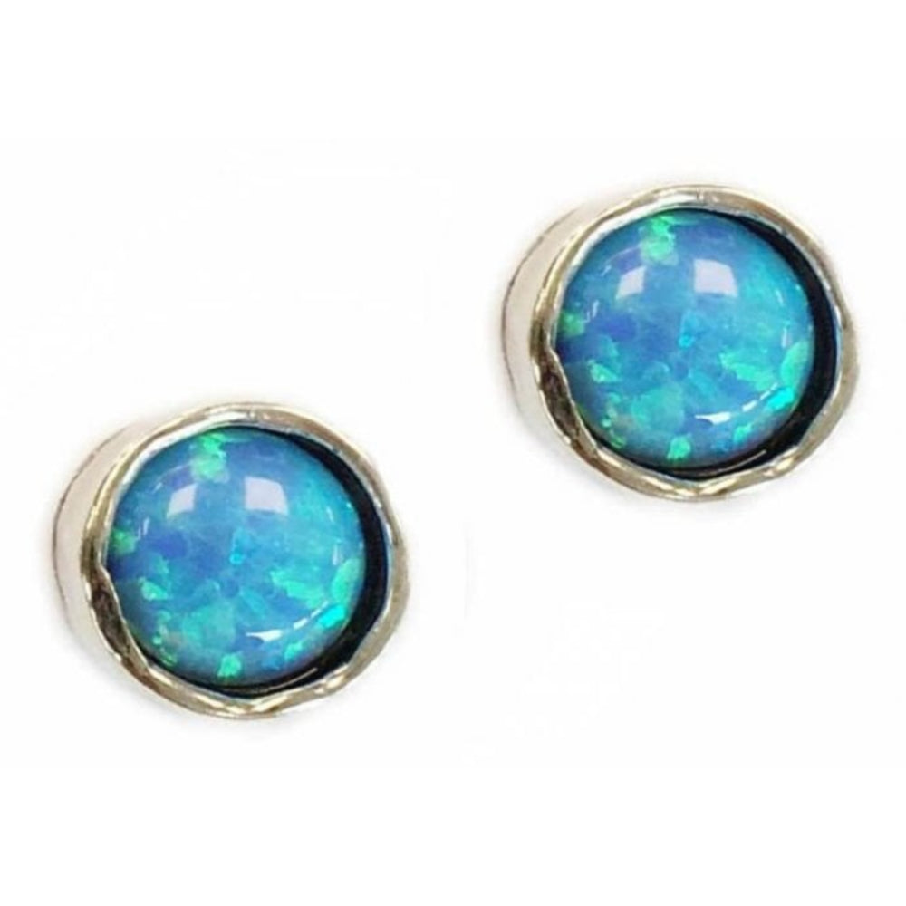 Earrings- Large Round Opal Studs