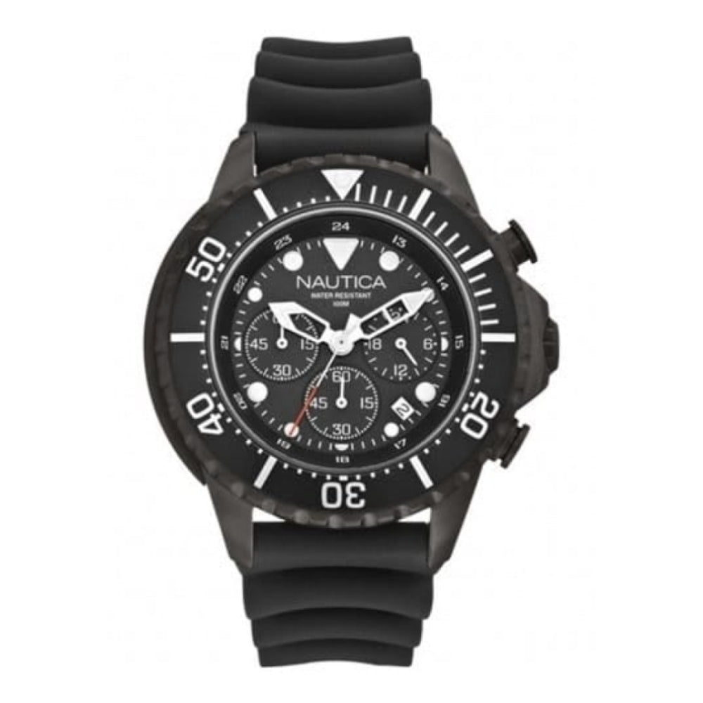 Gents NMX 650 Black Chronograph Silicone Watch