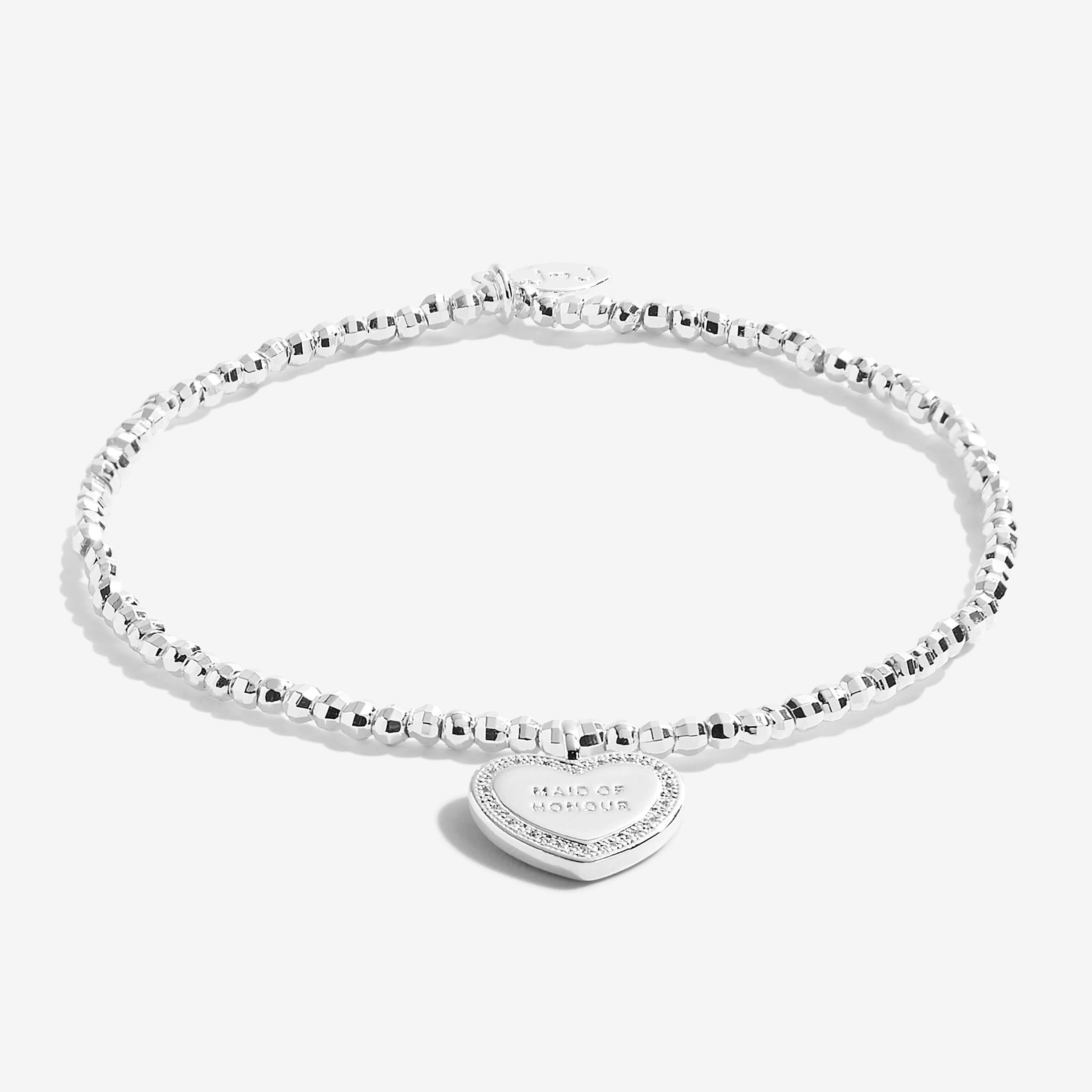 Beautifully Boxed Bridal Bracelets | Beautiful Maid Of Honour | Silver | Bracelet | 17.5cm Stretch