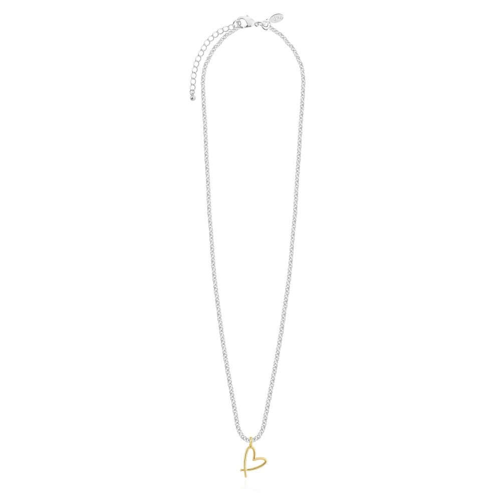 A Little Beautiful Friend Silver Gold Necklace