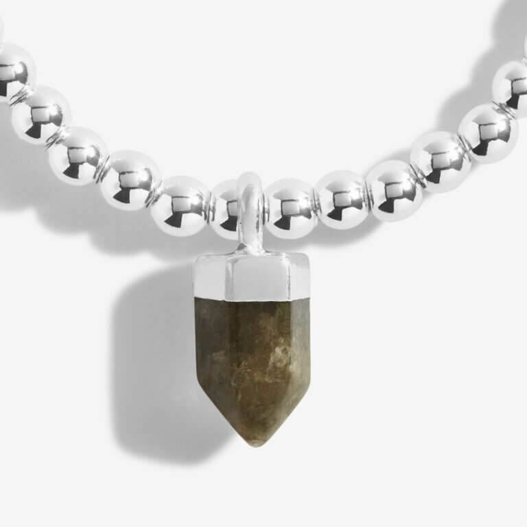 Affirmation Crystal A Little Wisdom / Labradorite Bracelet