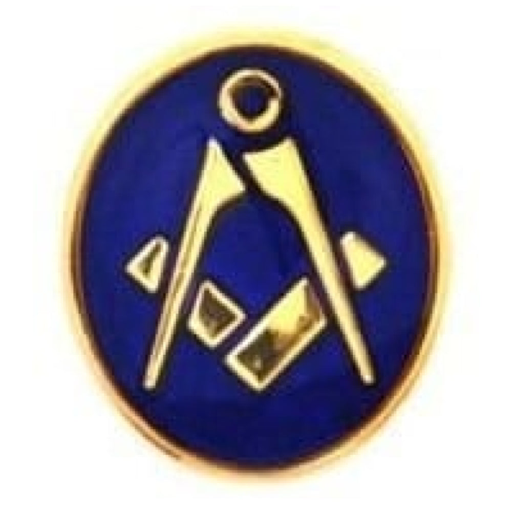 Oval Blue & Gold Plated Masonic Tie Tac