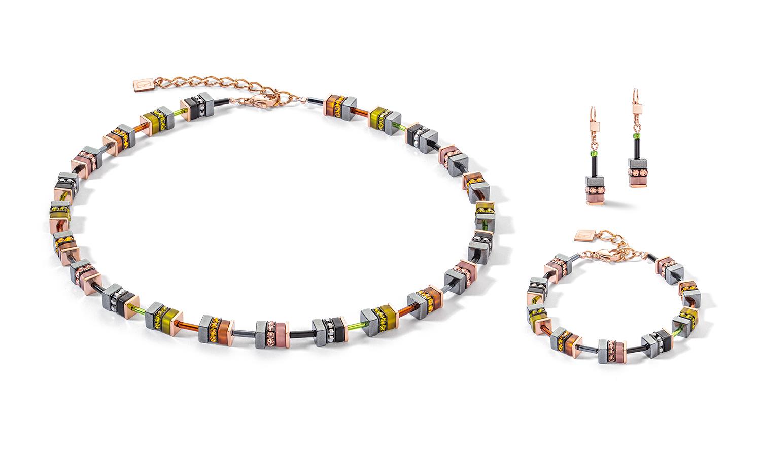 Sparkling Classic Elements Rose Gold Olive Brown Bracelet