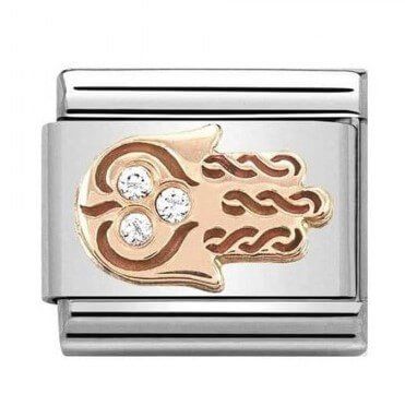 Composable Classic 9K Rose Gold CZ Hand Of Fatima Link