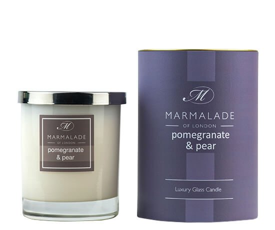 Pomegranate & Pear Luxury Glass Candle