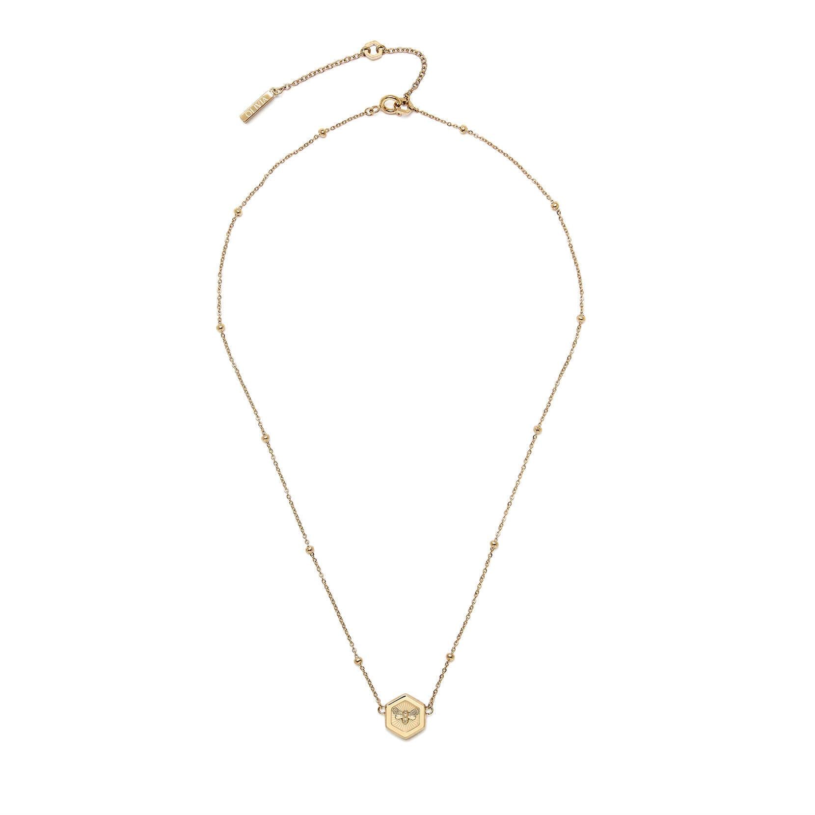 Minima Bee Gold Pendant Necklace