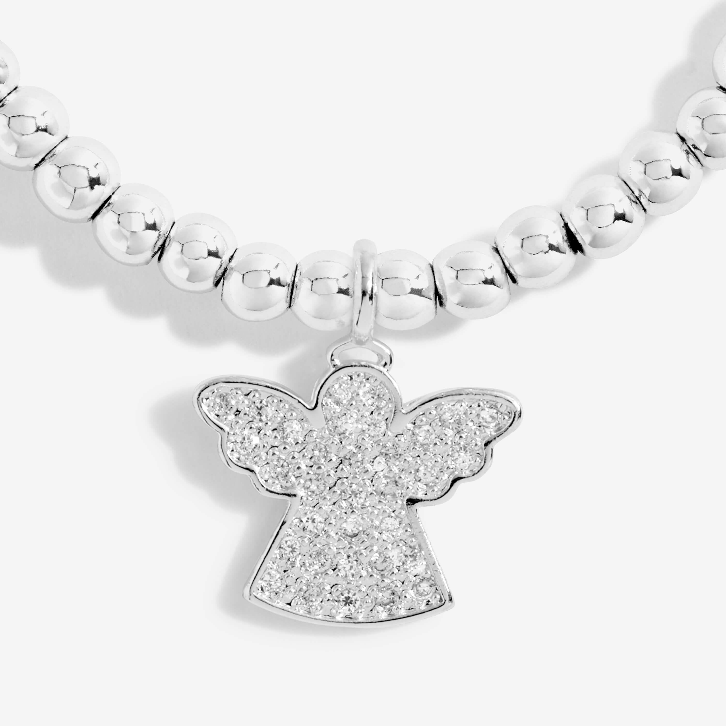 A Little | Angels Watching Over You | Silver | Bracelet | 17.5cm Stretch
