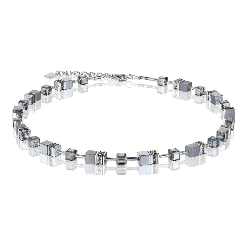 Geo Cube Light Grey Necklace