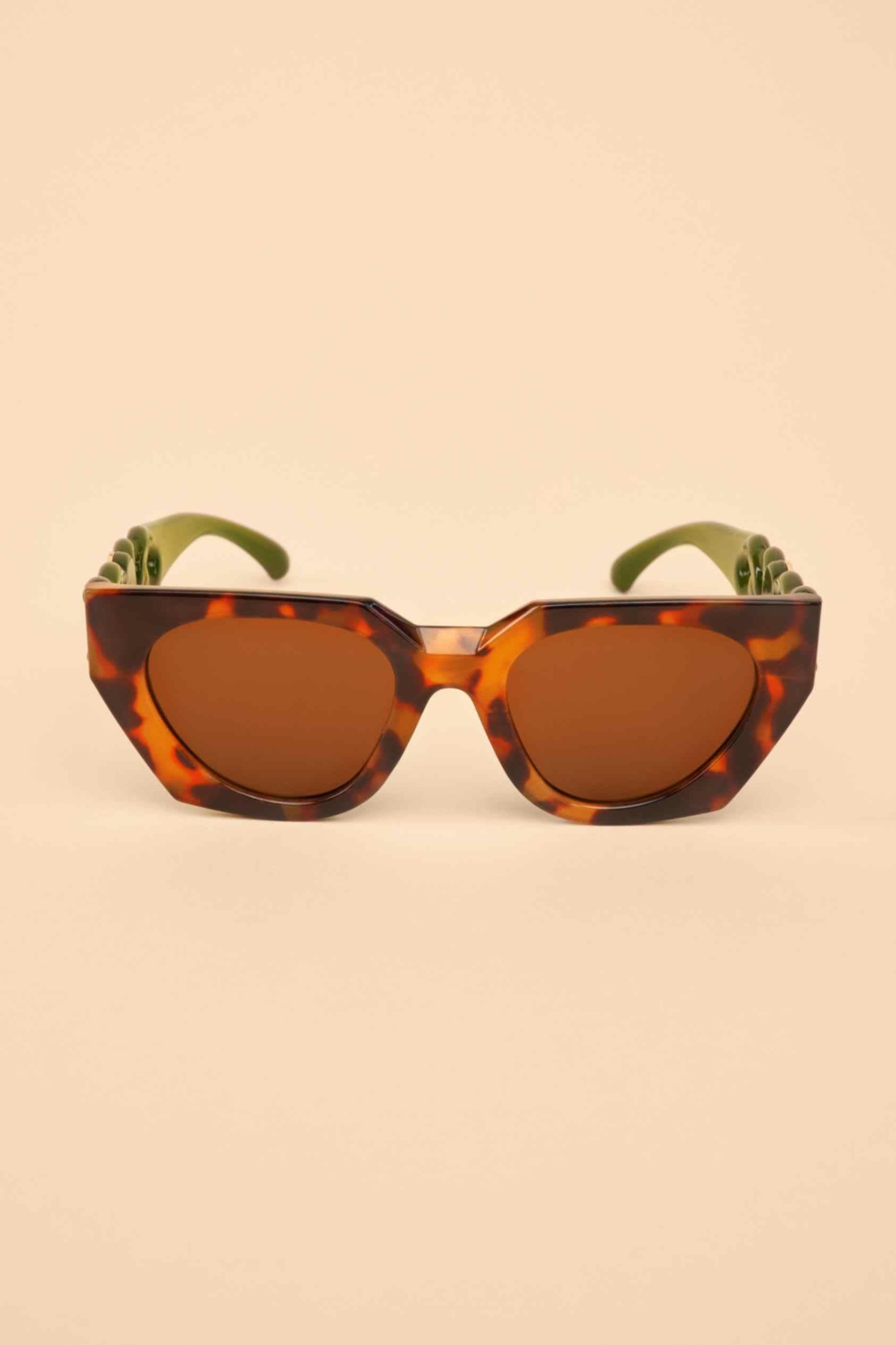 Zelia Luxe Sunglasses - Tortoiseshell/Olive