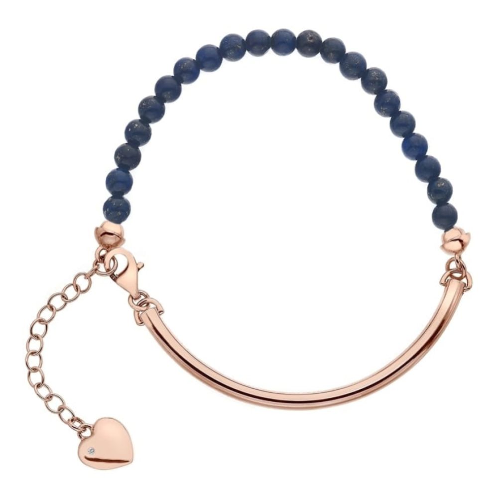 Festival Rose Gold Plated Bracelet - Blue Lapis