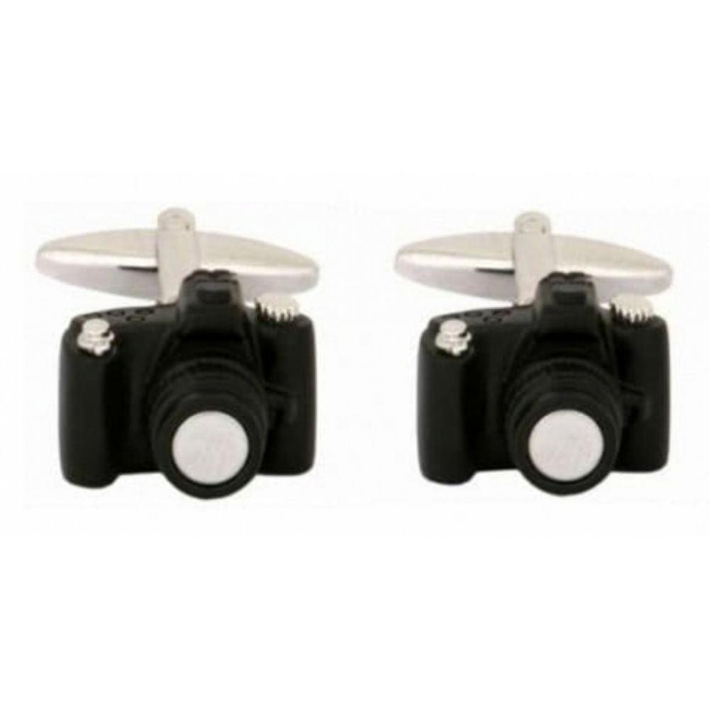 Rhodium Plated Digital Camera Cufflinks