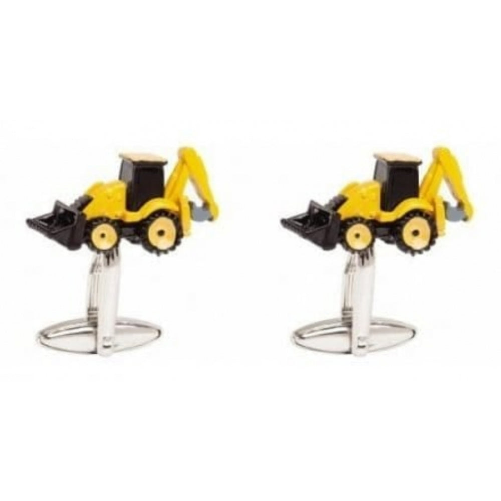 Rhodium Plated Yellow Digger Cufflinks