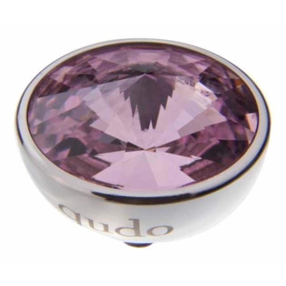 Famosa Silver 13mm Bottone Ring Top Light Amethyst