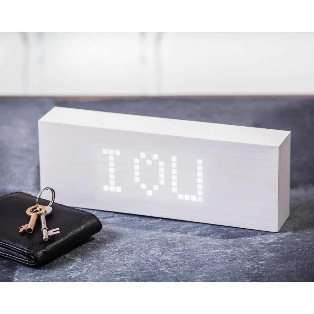 White Message Click Clock