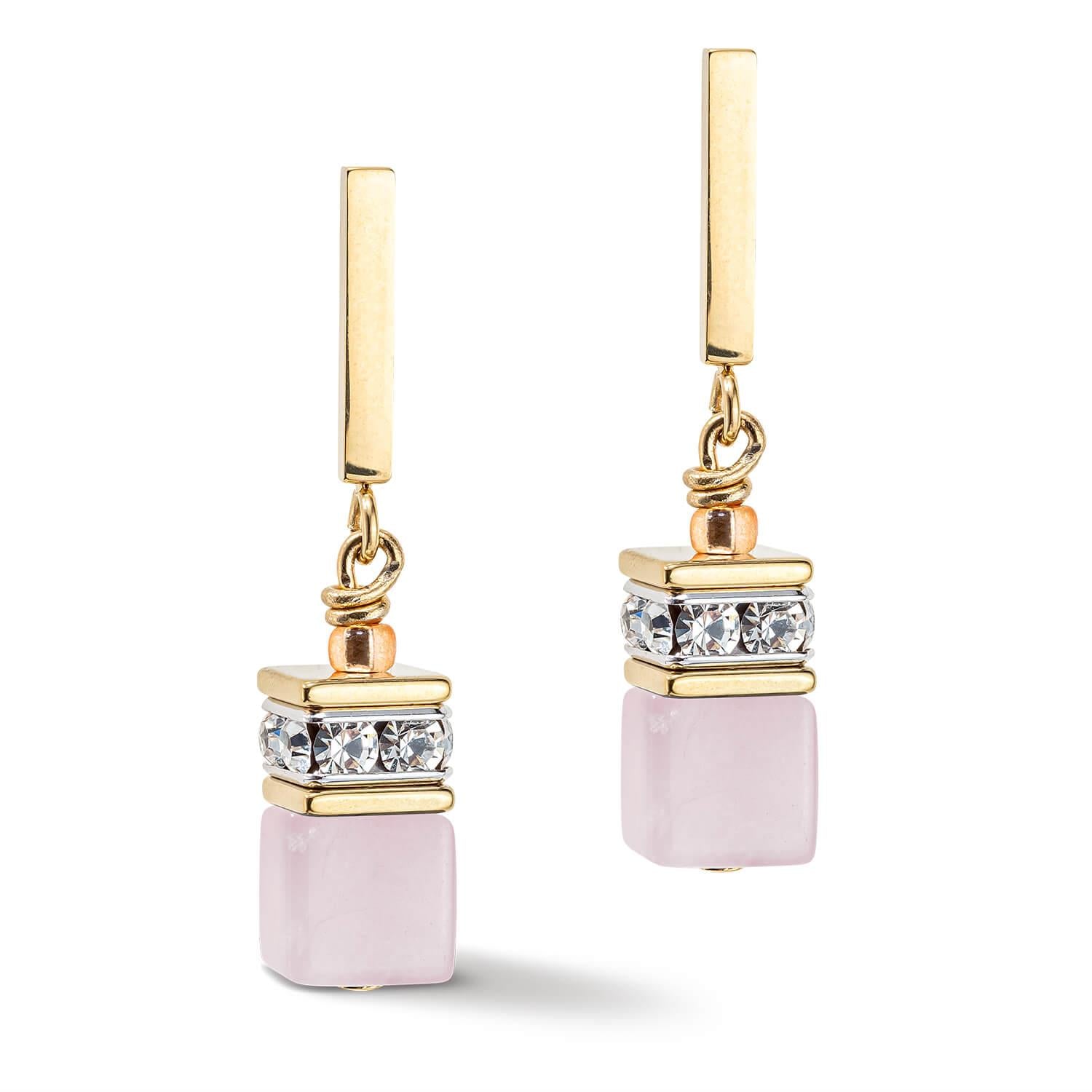 Light Rose GeoCUBE Iconic Precious Earrings